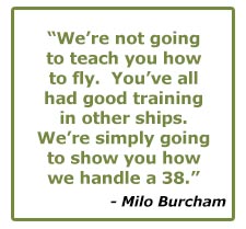 Milo Burcham quote about the P-38 training