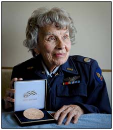 Mary Lou Neale with medal