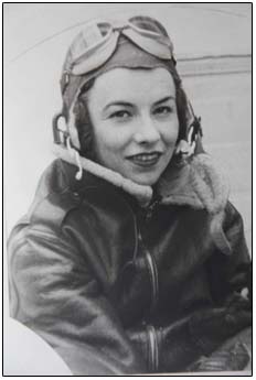 Mary Lou Neale in pilot gear