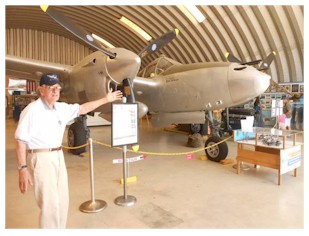 Joe Onesty with P-38 Replica