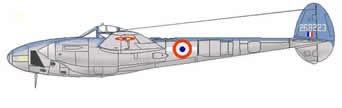 Drawing of Exupéry's P‑38