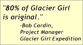 Quote - 80% of Glacier Girl is original