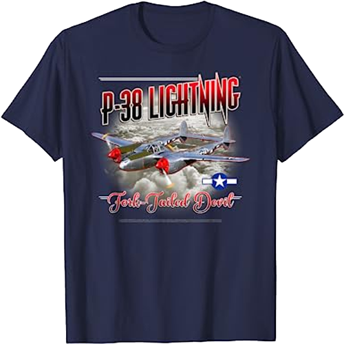 P-38 Lightning Fork Tailed Devil t-shirt