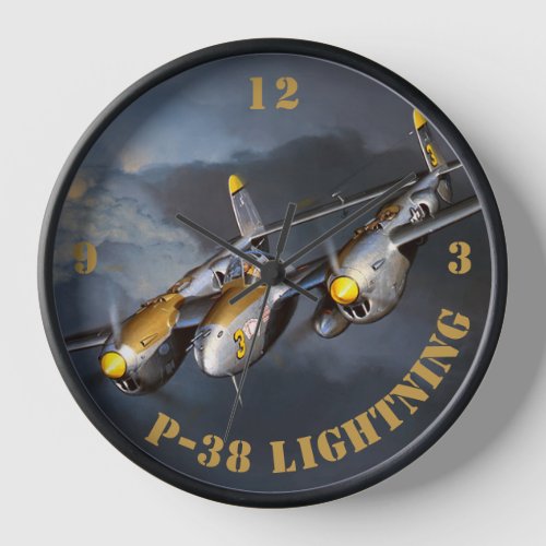 P-38 Lightning Round Clock