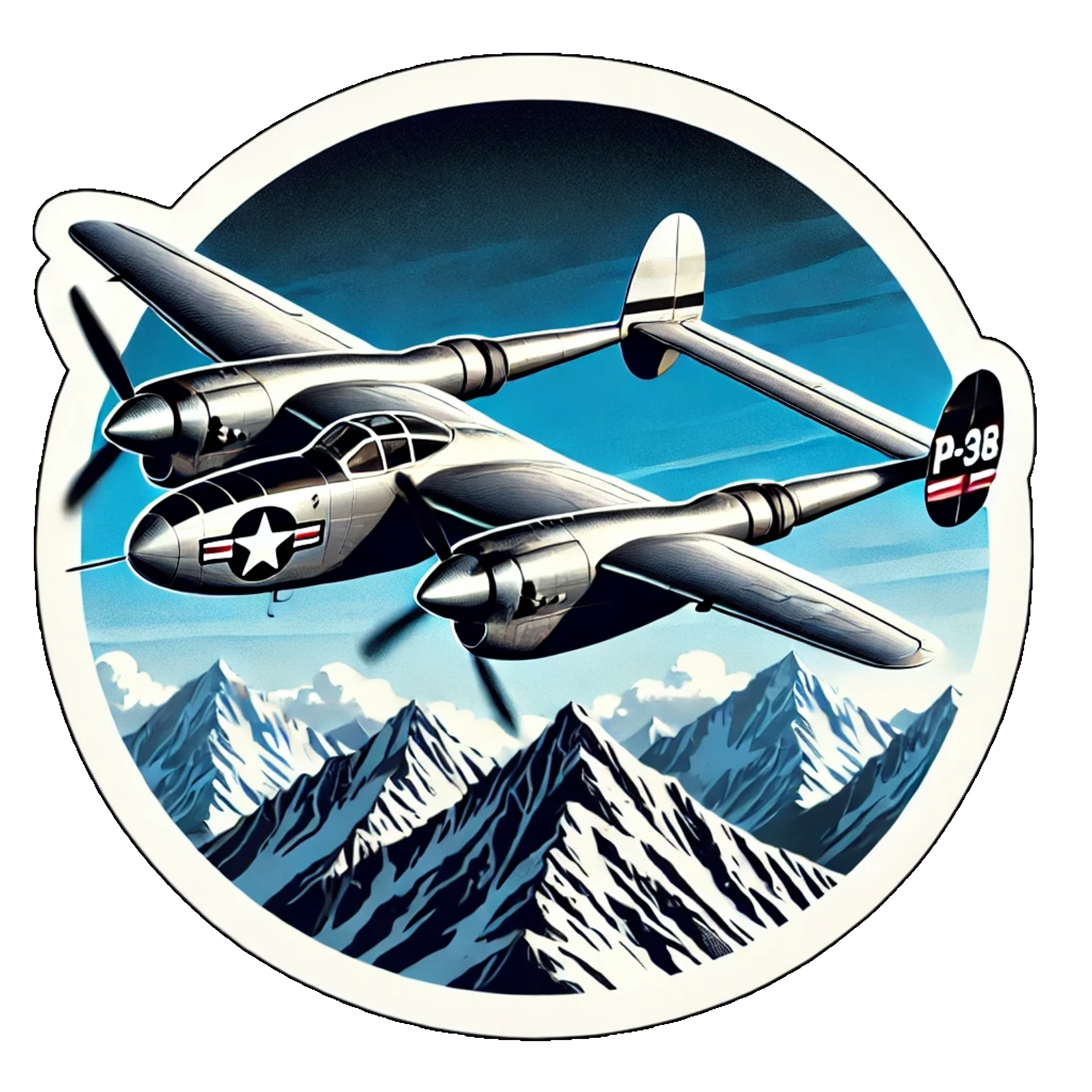 P-38 Sticker